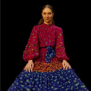 Farm Rio Mixed Leopard Pop dress